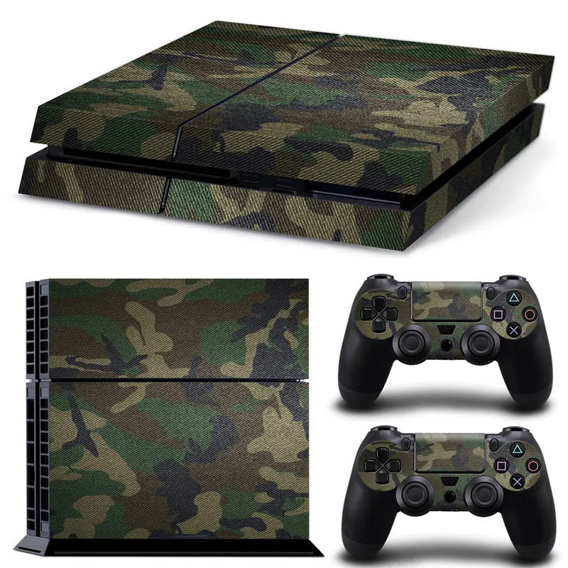 PS4 console protective film in various style designs showing 0.001mm thickness