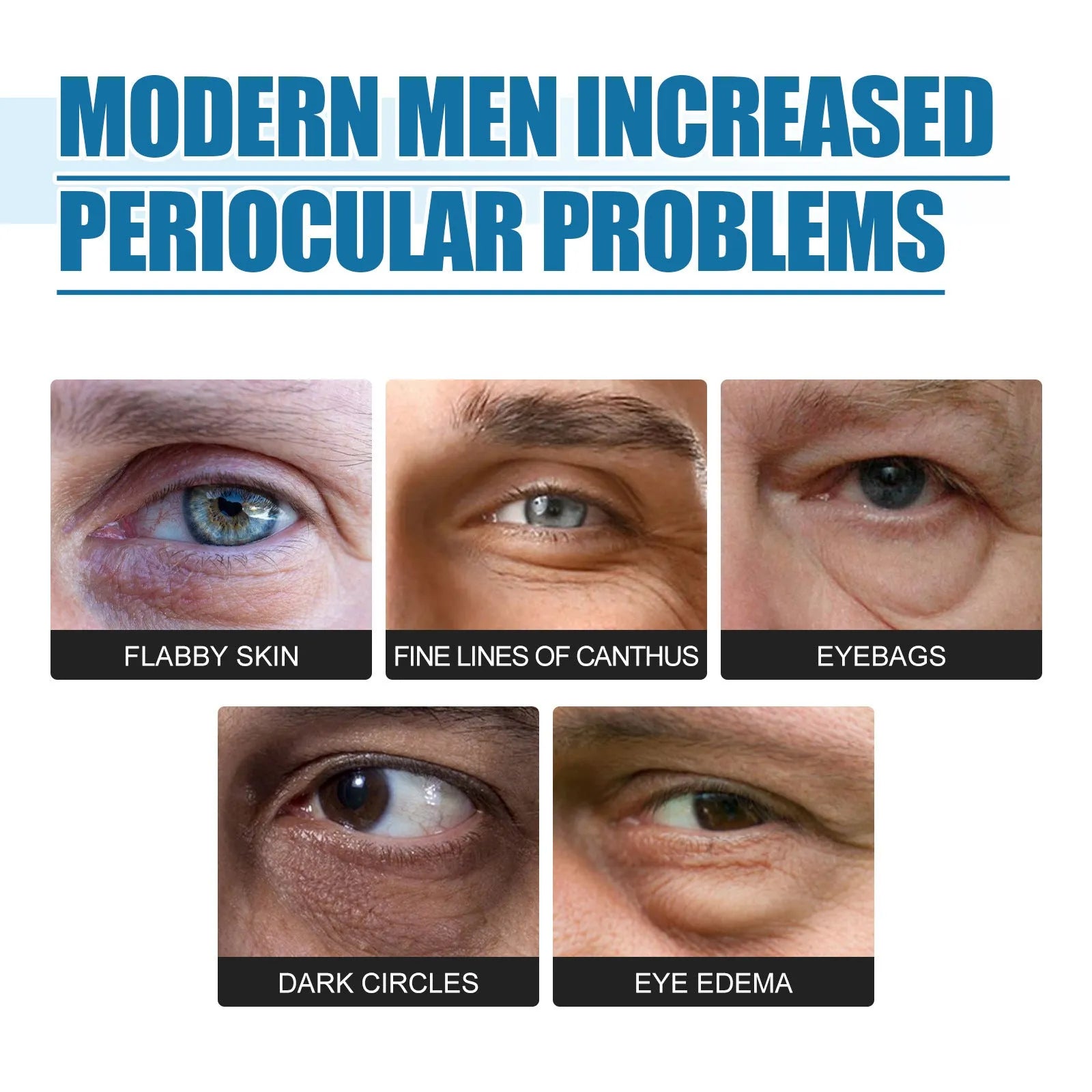 15g men's eye essence tube with hyaluronic acid for daily moisturising