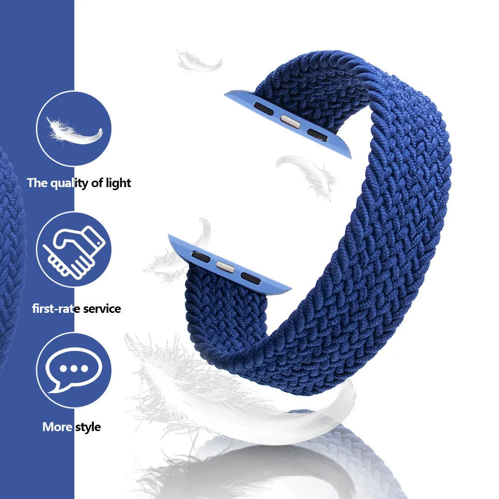 Apple Watch compatible nylon strap with plastic head in five colour options
