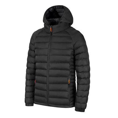 Cozy lightweight hooded jacket with pockets in various colors, perfect for men's winter fashion and outdoor activities
