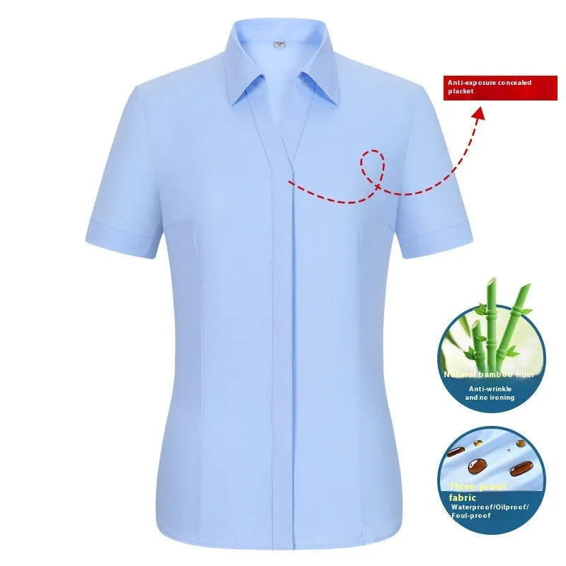 Men's slim fit bamboo fibre formal shirt with square collar, shown in a solid colour.