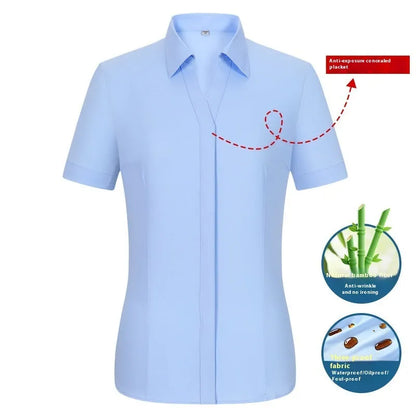 Men's slim fit bamboo fibre formal shirt with square collar, shown in a solid colour.