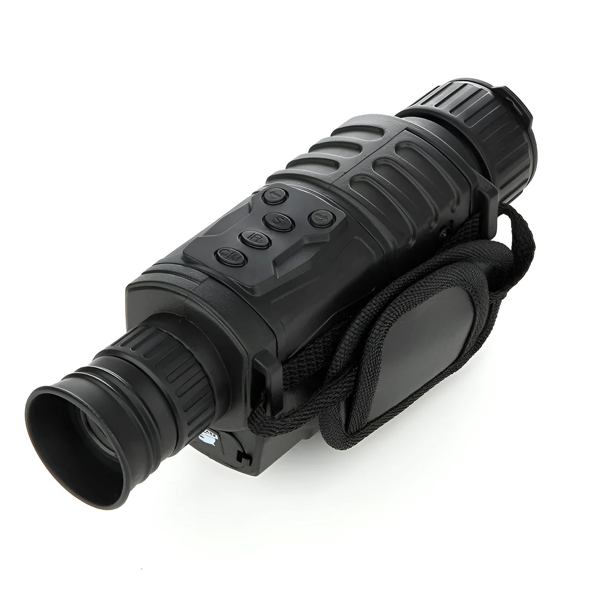 Black infrared monocular digital night vision 5x40mm with 500m range and 200x86x56mm body