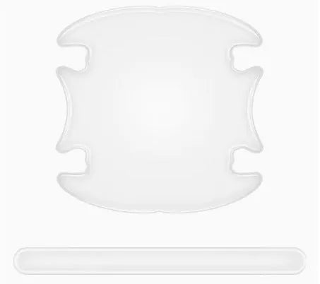 Clear 3D protective stickers for car door handle bowl scratch prevention.