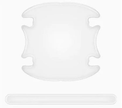 Clear 3D protective stickers for car door handle bowl scratch prevention.