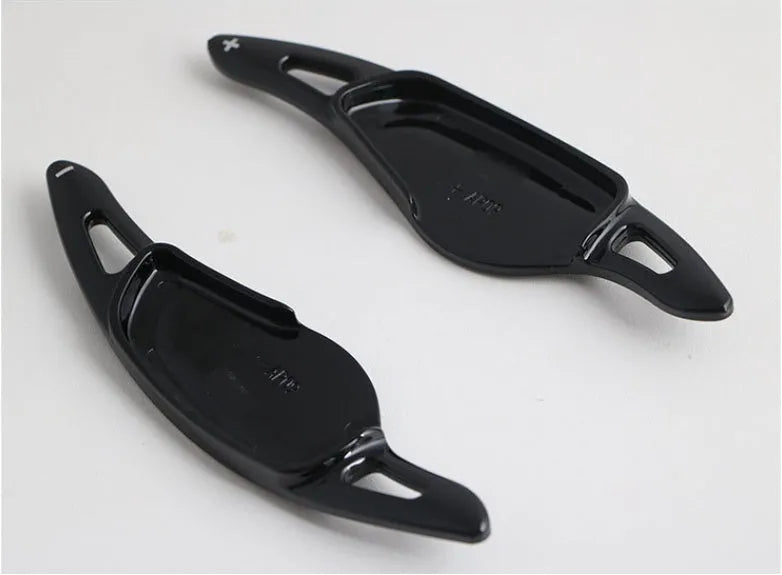 Carbon fibre steering wheel paddle shifters in various finish options for car interior modification