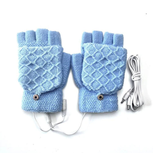Breathable 5V USB heated gloves in various colors for winter sports