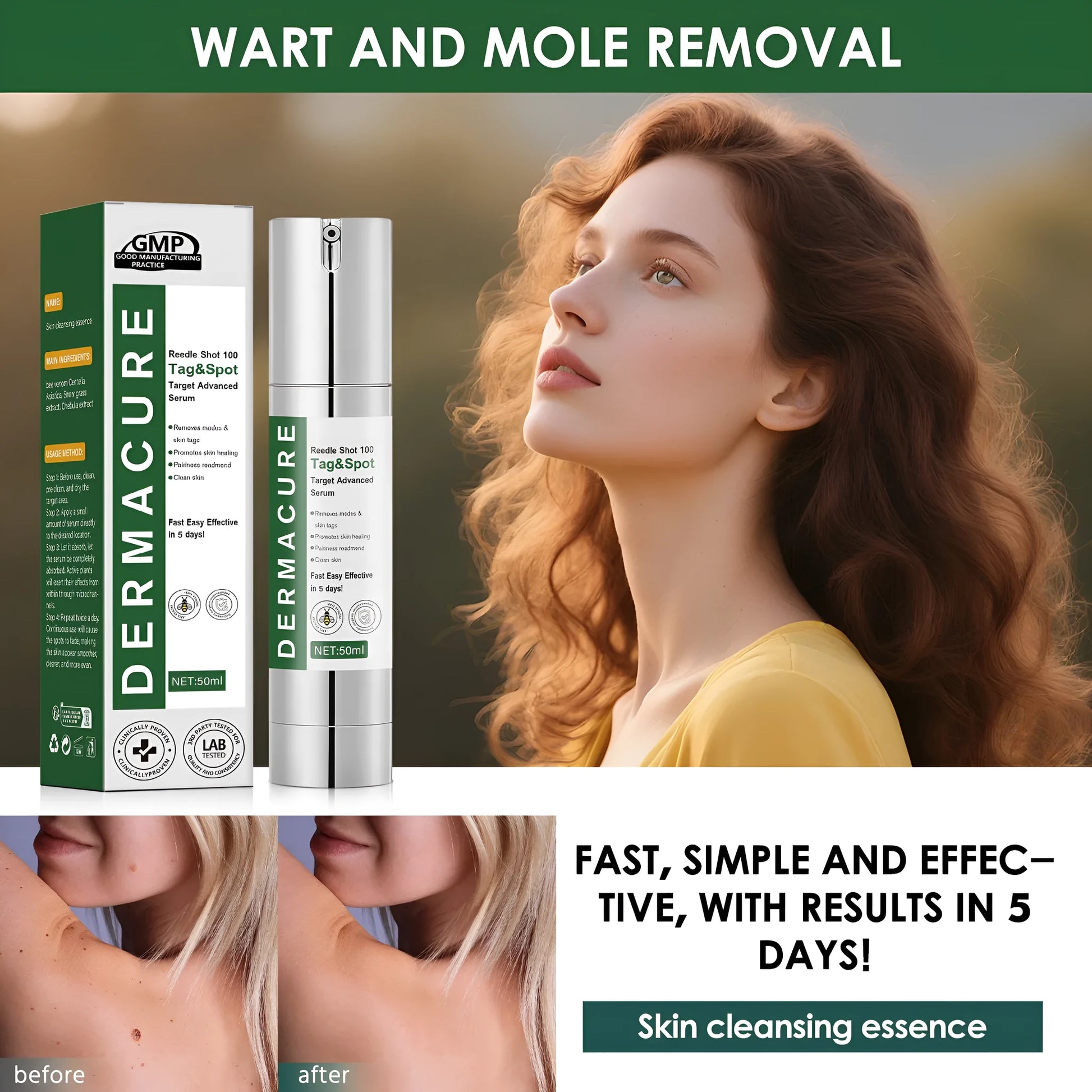 Non-standard gentle skin care solution 50ml bottle for facial cleaning