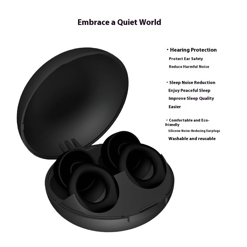 Silicone soundproof earplugs in five colour options with OPP packaging