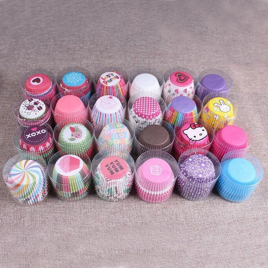 Colourful paper cupcake baking cups in a variety of vibrant shades, perfect for home baking and decorating
