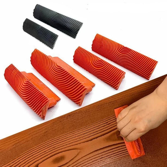 DIY Wood Graining Rubber Roller Set - Achieve a professional-looking wood grain effect on walls, doors, and furniture