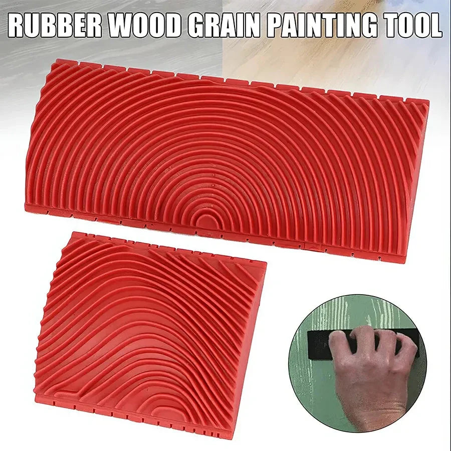 DIY Wood Graining Rubber Roller Set - Achieve a professional-looking wood grain effect on walls, doors, and furniture