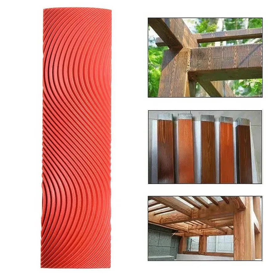 DIY Wood Graining Rubber Roller Set - Achieve a professional-looking wood grain effect on walls, doors, and furniture