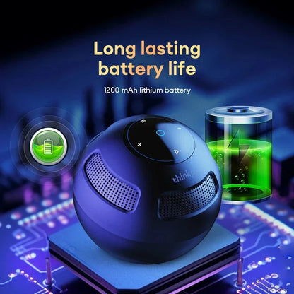 Bluetooth 5.3 Portable Speaker with Subwoofer and Surround Sound for Immersive Audio Experience