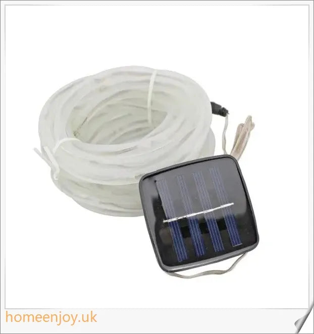 40ft solar-powered garden pathway light strips in use, illuminating a winding garden path with a warm, enchanting glow