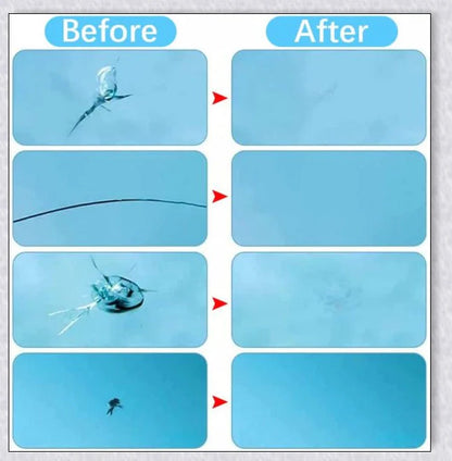 Windshield Repair Kit with Crack Glass Repair Fluid for easy DIY windshield repair
