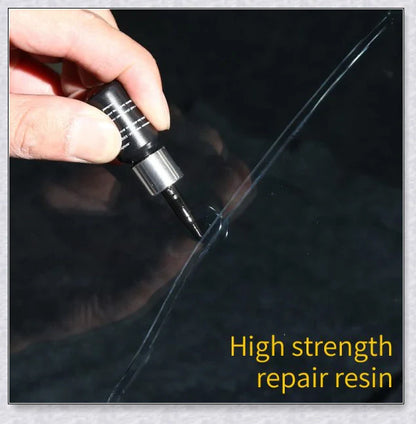 Windshield Repair Kit with Crack Glass Repair Fluid for easy DIY windshield repair