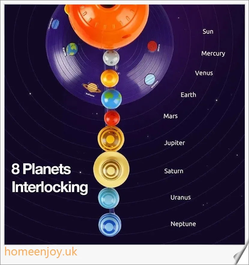 Colourful Solar System Sky Projector - Captivating planetarium display with sun and 8 movable planets for educational and entertaining home use