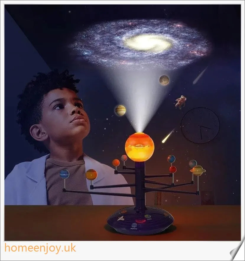 Colourful Solar System Sky Projector - Captivating planetarium display with sun and 8 movable planets for educational and entertaining home use