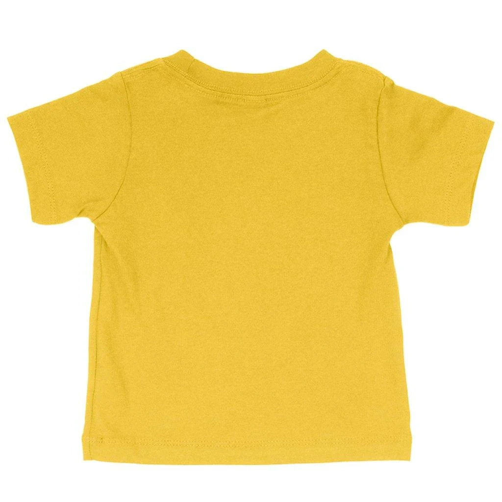 A soft, white baby t-shirt with a cute bowling-themed design, perfect for infants and toddlers.