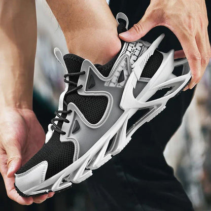 Breathable and stylish flying woven sneakers for men in a variety of colours and sizes