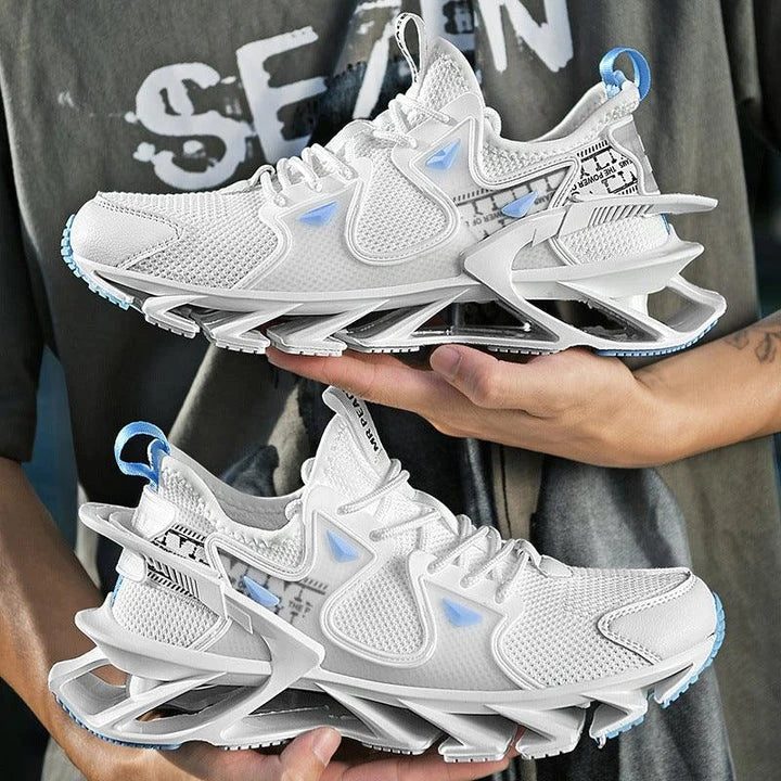 Breathable and stylish flying woven sneakers for men in a variety of colours and sizes