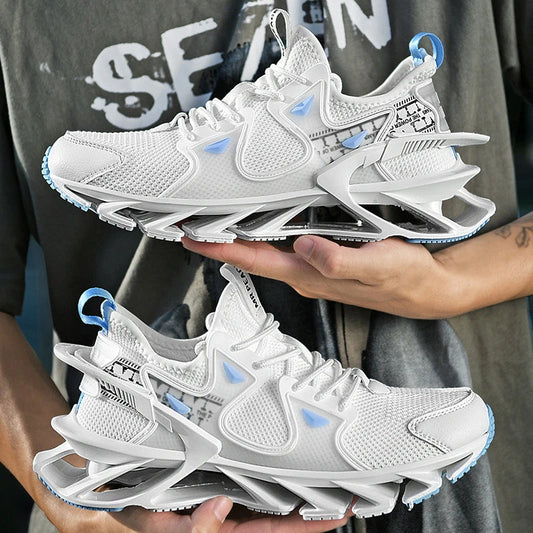 Breathable and stylish flying woven sneakers for men in a variety of colours and sizes