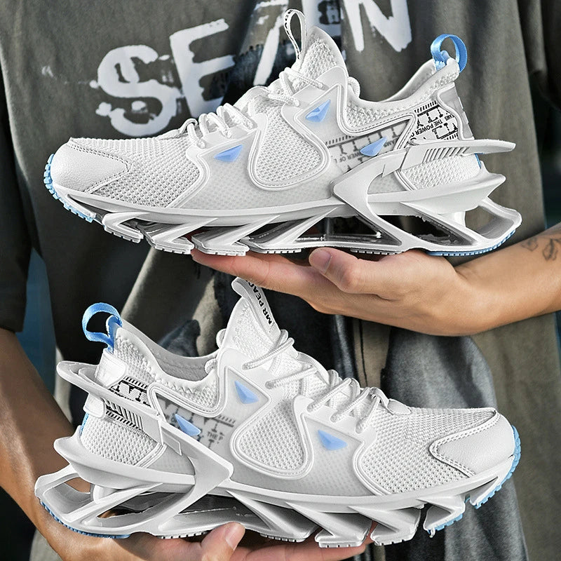 Breathable and stylish flying woven sneakers for men in a variety of colours and sizes