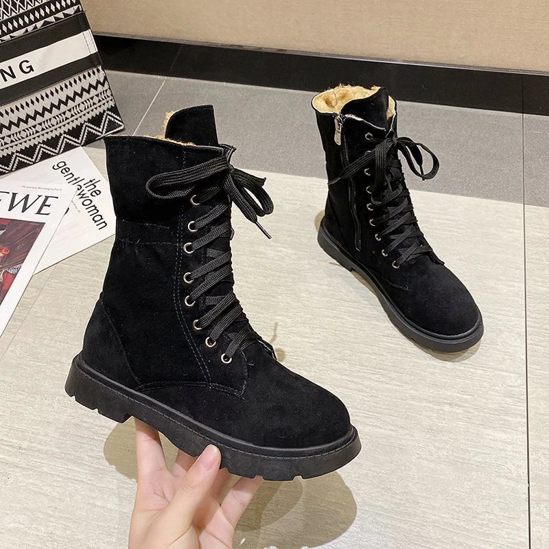 Homeenjoy UK British Retro Student's Thick Boots