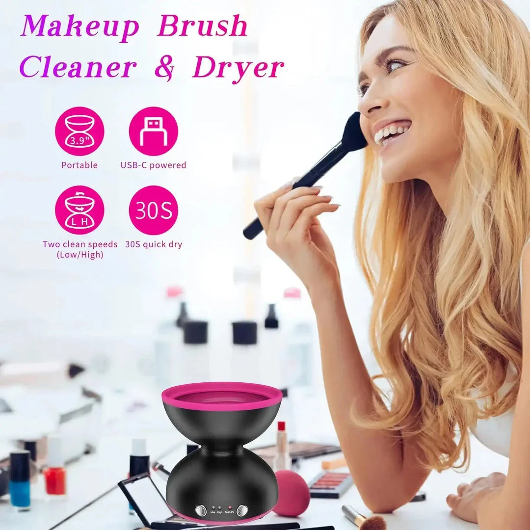 Electric USB Makeup Brush Cleaner & Dryer - Thoroughly clean and dry your makeup brushes in seconds for flawless makeup application