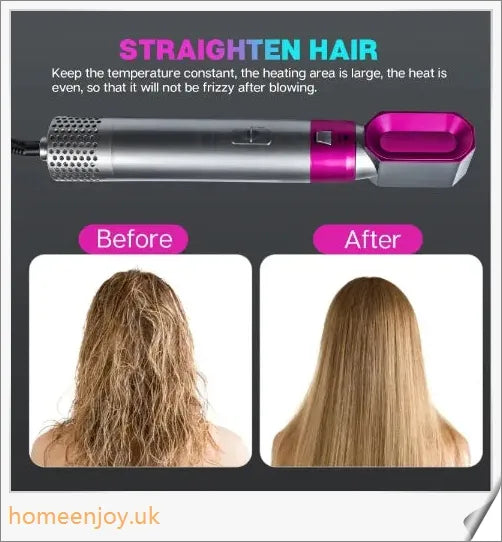 Dyson Airwrap Hair Styler Accessories in nickel and fuchsia colour, featuring various styling attachments and advanced technology for creating salon-quality hairstyles at home.