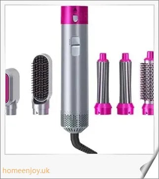 Dyson Airwrap Hair Styler Accessories in nickel and fuchsia colour, featuring various styling attachments and advanced technology for creating salon-quality hairstyles at home.