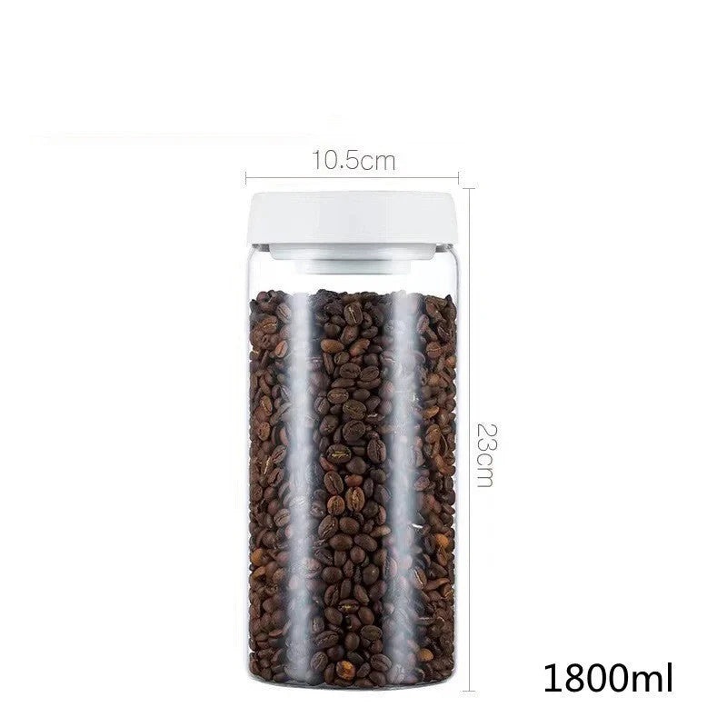 Premium vacuum sealed glass canister set for coffee and dry food storage