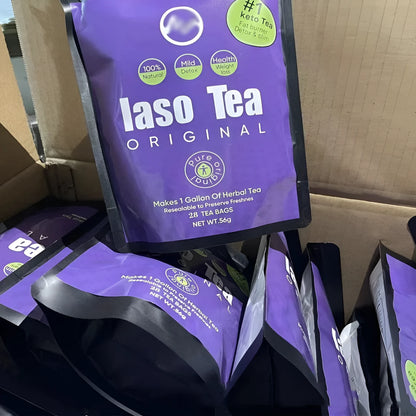 Single bag of sugar-free instant slimming tea with cold soak preparation.