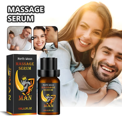 10ml men's endurance vitality essential oil bottle with massage care formulation