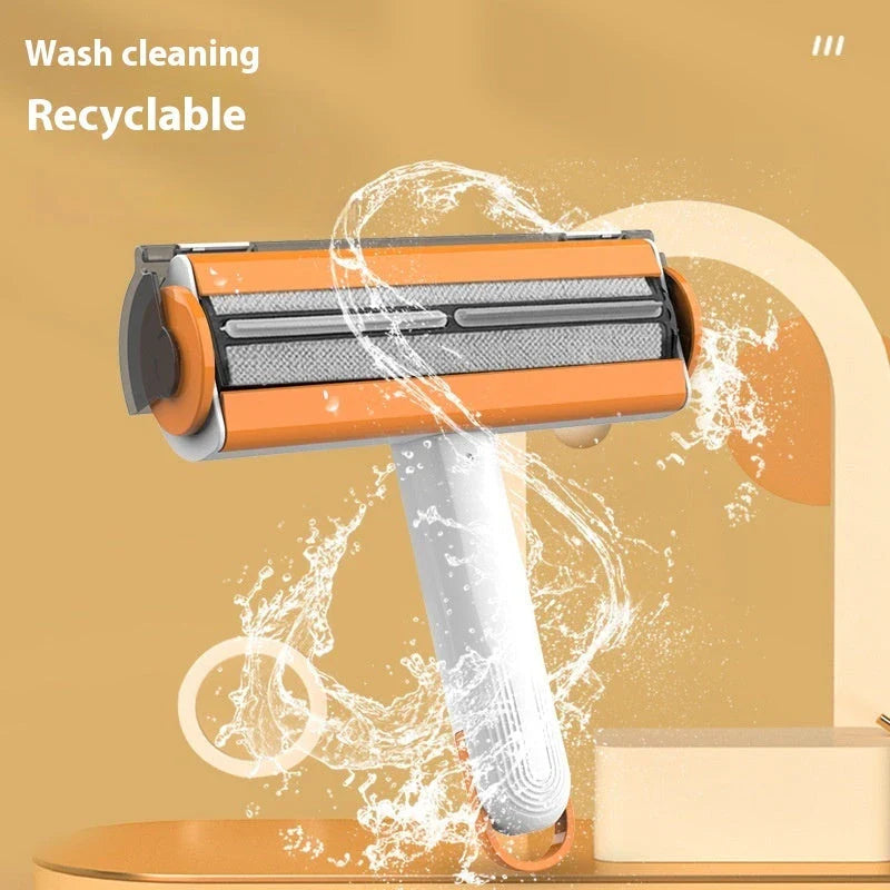 A versatile pet hair removal brush made of durable ABS material, allowing for effortless grooming and cleaning of fabrics and surfaces.