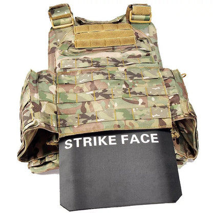 Tactical steel plate chest protector for outdoor self-defence and weight training
