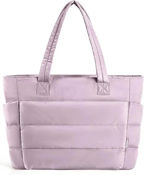 Women's large cotton handbag with zipper in multiple colours