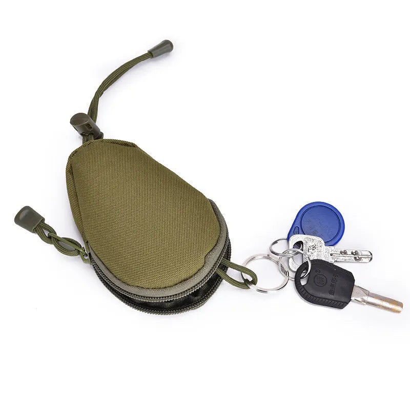 Outdoor multifunctional key bag with telescopic rope in Oxford cloth, 13cm by 8cm