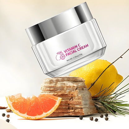 Vitamin C Face Cream 30g jar with dimensions 6cm by 6cm by 5.2cm