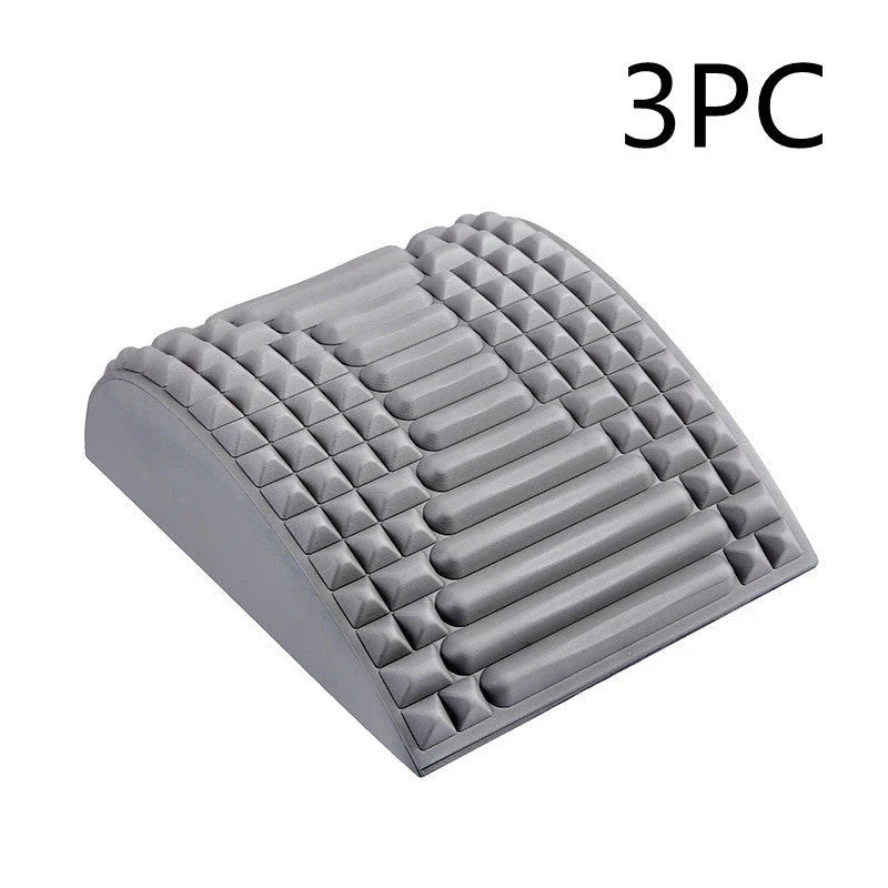 Premium back stretcher pillow with acupressure design to relieve neck, lumbar, and sciatica pain