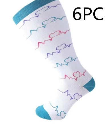 Premium plus size compression socks with breathable bamboo fibers, innovative compression technology, and stylish designs for active lifestyles