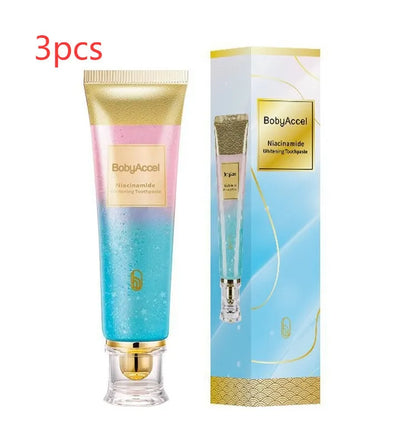 100g tube of nicotinamide whitening toothpaste for adults with mint flavour.