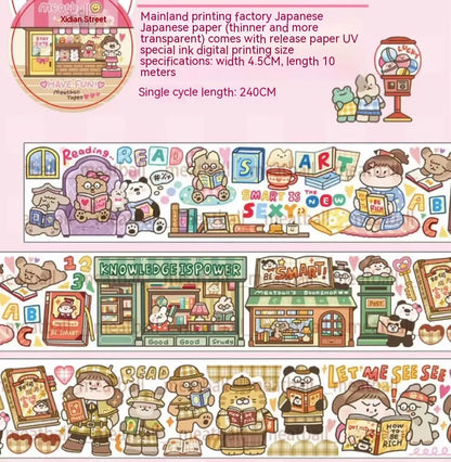 Haemorrhoid tape packaging stickers with cartoon characters, 42 styles, Japanese paper, 5 cm size
