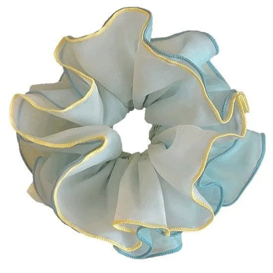 Korean style cloth hairband for women in mint green, pink purple, and orange colour options.