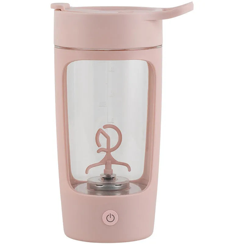Portable juice blender in blue colour showing 650ml capacity markings and USB charging port