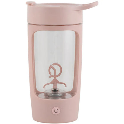 Portable juice blender in blue colour showing 650ml capacity markings and USB charging port