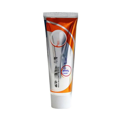 White car windscreen cleaning paste in packaging with 65ml capacity for oil stain removal