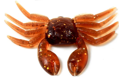 8cm PVC crab fishing lure in red or brown colour for saltwater freshwater fishing