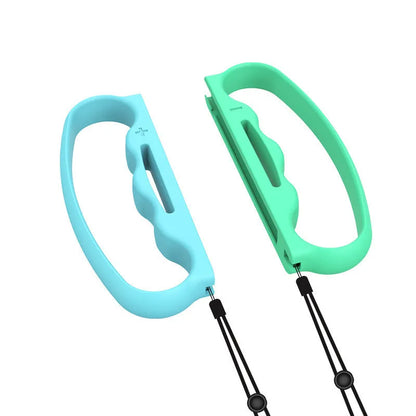 Nintendo Switch Joy-Con hand strap grips in black, blue-red and blue-green colours